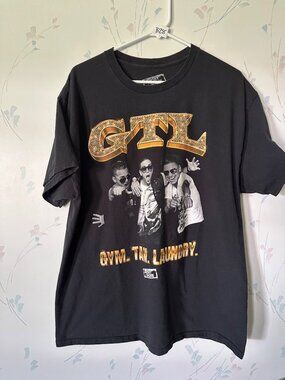 Jersey Shore GTL Graphic T-Shirt Gym Tan Laundry Black Unisex XL